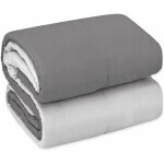 Emmevi mv s. p. a. - dredon couette de lit hiver double face 250 gr couverture chaud lit double gris ...