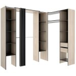 Dressing d'angle extensible dorian - l164 / 234 cm - ch�ne et anthracite