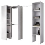 Vente - unique - dressing d'angle - l225 cm - blanc - ferdinand