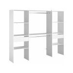 Kit dressing artic - décor blanc - 2 colonnes + 2 penderies + 2 tiroirs - l 220 x p 40 x h 180 cm - ekipa ... Kit dressing artic - décor blanc - 2 colonnes + 2 penderies + 2 tiroirs - l 220 x p 40 x h 180 cm - ekipa ...
