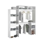 Kit dressing extensible artic ekipa - blanc - 2 penderies + 2 tiroirs + 1 surmeuble Kit dressing extensible artic ekipa - blanc - 2 penderies + 2 tiroirs + 1 surmeuble