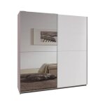 Dressing portes coulissantes clapton 135 cm blanc / miroir