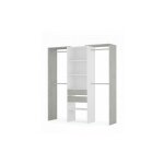 Armoire ouverte, dressing sans portes, structure pour armoire avec 4 tagres, tringle  vtements et ...
