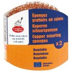 Lot de 2 eponges grattoir en cuivre - la droguerie ecologi