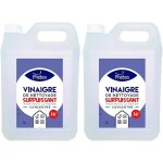 Dstock60 - lot de 2 bidons de 5 litre de vinaigre blanc naturel concentre 14 degrs (phebus produit d'origine ...