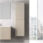 Ducha - meuble colonne pour salle de bain 35x25x140cm ? 2 porte beige