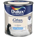 Dulux valentine - peinture crme de couleur mat lin blanc 0, 5 l