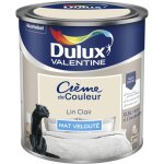 Dulux valentine - peinture crme de couleur mat lin clair 0, 5 l