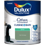 Dulux valentine peinture int�rieure cr�me de couleur cuisine et salle de bain - satin vert ginkgo 0, ...