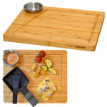 Dunedesign - set d'assiettes  raclette 2 personnes - 30x25 planche raclette avec bol  dips