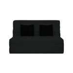 Dunlopillo banquette bz 2 places - noir - reveur