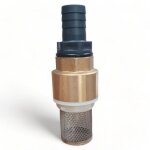 Dunsch - clapet anti retour en laiton avec crépine et manchette, pour pompe - 3 / 4 pouce (20 mm) Dunsch - clapet anti retour en laiton avec crépine et manchette, pour pompe - 3 / 4 pouce (20 mm)