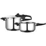Duo 6 / 4 autocuiseur 6 + 4 l, induction, acier inoxydable 18 / 10, 2 niveaux de pression argent - fagor ...