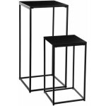 Atmosphera - lot de 2 sellettes tables d'appoint en metal