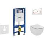 Duofix - bti - support pour wc suspendu avec plaque de dclenchement sigma 20, blanc / chrome brillant ...