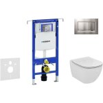 Duofix - b�ti - support pour wc suspendu avec plaque de d�clenchement sigma30, chrome mat / chrome + ...