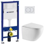 Pack b�ti - support geberit + wc suspendu swiss aqua technologies + plaque de commande, blanc (fusiontqgeb1) ...