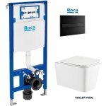 Roca - duplo bati - support one pack rservoir encastrable et plaque pl7 noir mat toilettes suspendu ...