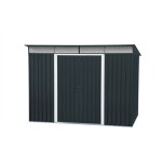 Duramax - abri de jardin m�tal - 4, 84m� - kit ancrage - anthracite