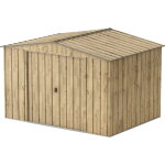Duramax - abri de jardin mtal woodgrain - 7, 75m - kit ancrage - imitation bois