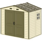 Duramax - abri pvc woodstyle premium - 4, 13m� - kit fondation + 1 fen�tre - beige