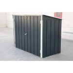 Duramax - abri vélos métal 0, 33mm 2, 05m² avec kit ancrage - anthracite Duramax - abri vélos métal 0, 33mm 2, 05m² avec kit ancrage - anthracite