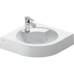 Duravit ? lave - mains d'angle 635x540mm ? c�ramique sanitaire blanche ? 1 trou pr�perc� ? sans trop ...