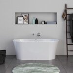 Duravit - baignoire murale en acrylique rectangulaire  poser, 2 dossiers inclins, 2 places - 170x80x47cm ...