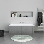Duravit - baignoire murale en acrylique rectangulaire � encastrer design pour salle de bain, 2 dossiers ...