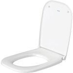 Duravit - d - code abattant wc blanc frein de chute, charni�res inox 0067390000