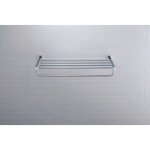 Duravit - etagère porte - serviettes avec barre intégrée en laiton chromé, 2 points de fixation - 65x22x11, ... Duravit - etagère porte - serviettes avec barre intégrée en laiton chromé, 2 points de fixation - 65x22x11, ...