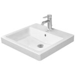 Duravit lavabo encastr� vero 50cm blanc avec trop - plein, avec