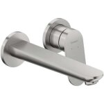Duravit - wave - mitigeur de lavabo encastré, 2 trous, inox brossé wa1070004070 Duravit - wave - mitigeur de lavabo encastré, 2 trous, inox brossé wa1070004070