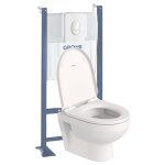 Duravit - pack wc suspendu sans bride compact no. 1 + bâti support grohe rapid sl projet + abattant + ... Duravit - pack wc suspendu sans bride compact no. 1 + bâti support grohe rapid sl projet + abattant + ...