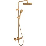 Duravit ? colonne de douche thermostatique en bronze bross� ? syst�me � 2 poign�es ? douchette 3 jets ...
