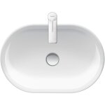Duravit - vasque  poser d - neo lxhxp: 600 x 125 x 400 mm, sans trop - plein, sans trou robinet, blanc ...