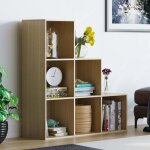 Durham bibliothque 6 cubes tagre en bois style escalier meuble de rangement h 96, 5 x l 96, 5 x p ...