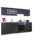 Dusine - cuisine giovanna 8 éléments - graphite mat 2m40 casserolier four encastrable Dusine - cuisine giovanna 8 éléments - graphite mat 2m40 casserolier four encastrable