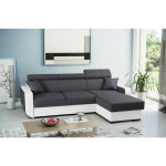 Lisa design - dustin - canap� d'angle r�versible - 4 places - convertible avec coffre - t�ti�res r�glables ...