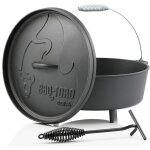 Dutch oven do12a, 10, 7 l cocotte en fonte alpha, marmite en fonte - bbq - toro