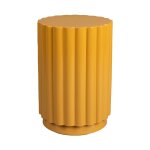 Dutchbone - table d'appoint ronde en m�tal �32cm - jaune - camila