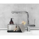 Organisateur d'vier wenko orio inox et 2 microfibres migro - caddy d'vier en inox pour rangement d'vier ...