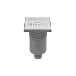 Easy drain aqua quattro siphon de sol avec finition abs grille et sortie de fond en acier inoxydable ...