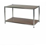 Easy étagère métallique bibliothèque chromée 2 tablettes marron cm 40 x 80 x h. 40, 5 cuisine salle de ... Easy étagère métallique bibliothèque chromée 2 tablettes marron cm 40 x 80 x h. 40, 5 cuisine salle de ...