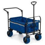 Waldbeck - easy rider chariot de transport jusqu' 70kg barre tlescopique pliant bleu