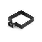 Collier de fixation carré 60 x 60 mm pour portillon grillagé noir Collier de fixation carré 60 x 60 mm pour portillon grillagé noir