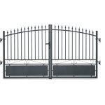 Easycloture - portail aluminium tradition style ferronnerie 3m00 gris