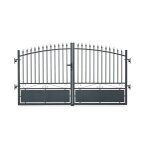 Easycloture - portail aluminium tradition style ferronnerie 4m gris