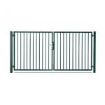 Easycloture - portail barreaud� acier galvanis� passage 3m00 h 1m20 vert