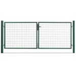 Easycloture - portail grillag� acier galvanis� l 3m vert h 1m00